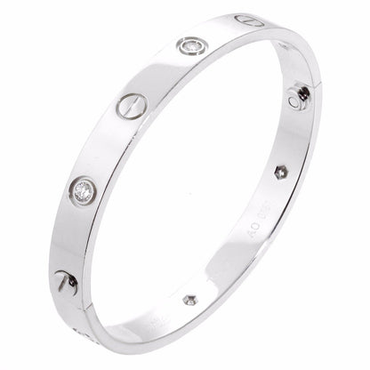 Carthttier Love White Gold Diamond Bangle Bracelet