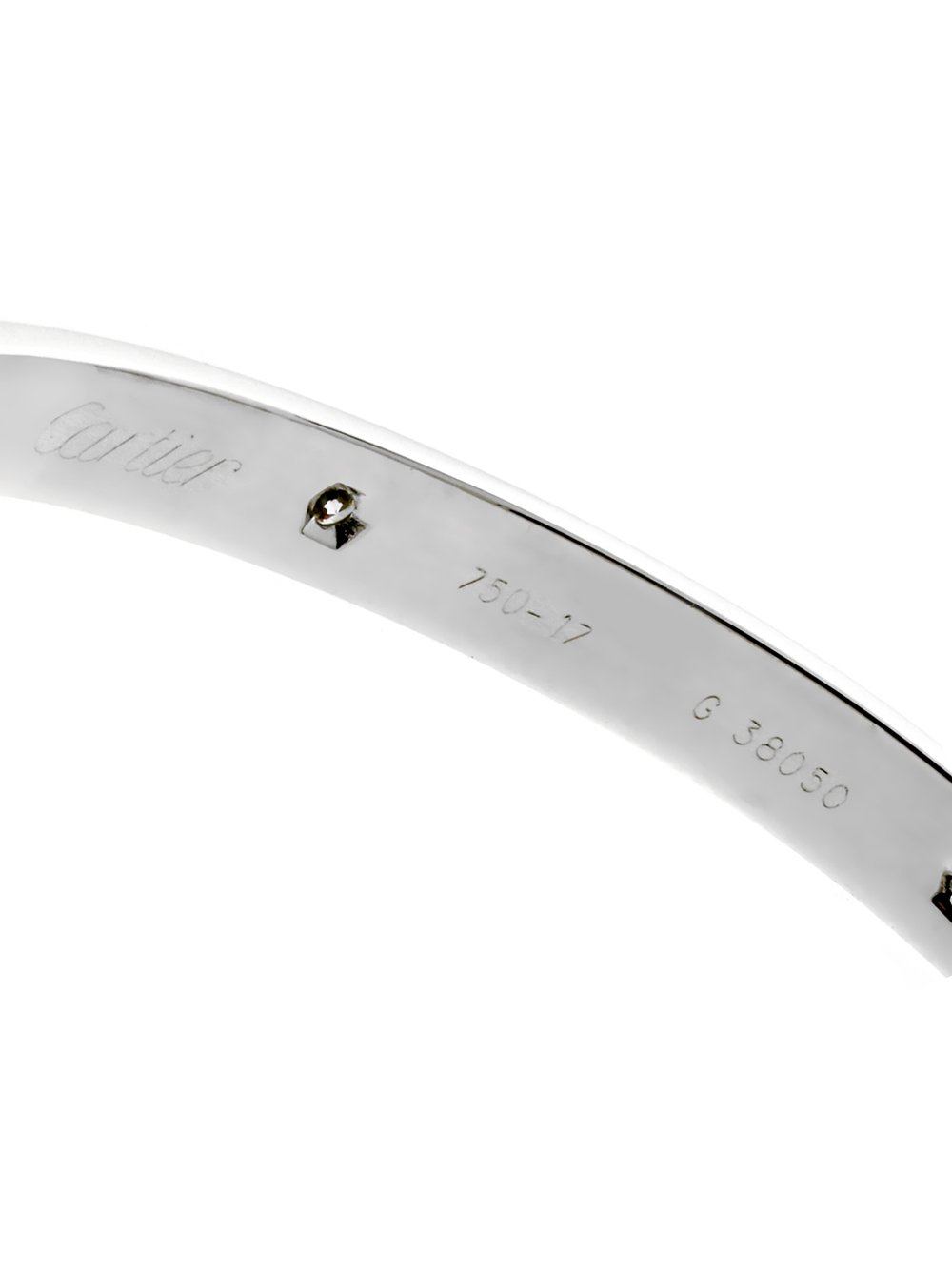 Carthttier Love White Gold Diamond Bangle Bracelet