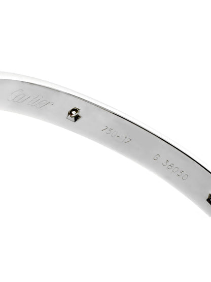 Carthttier Love White Gold Diamond Bangle Bracelet