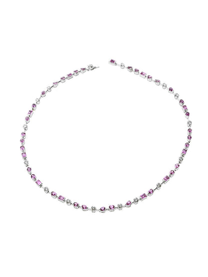 Carthttier Meli Melo Diamond Pink Sapphire Necklace