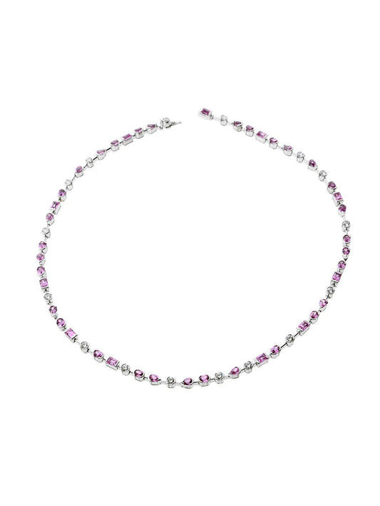 Carthttier Meli Melo Diamond Pink Sapphire Necklace