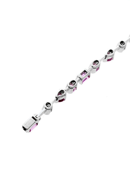 Carthttier Meli Melo Diamond Pink Sapphire Necklace
