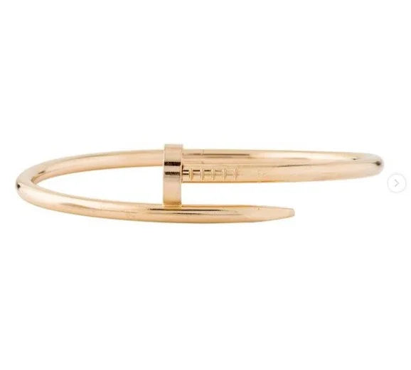 Carthttier Juste Un Clou Nail Bracelet 18K Pink Gold Size 17