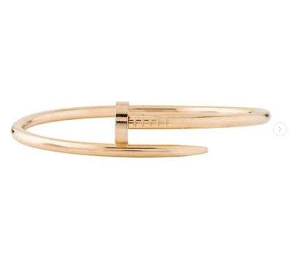 Carthttier Juste Un Clou Nail Bracelet 18K Pink Gold Size 17