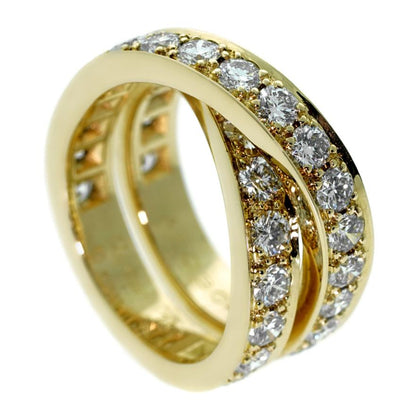 Carthttier Nouvelle Vague Diamond Bypass 18k Yellow Gold Cocktail Ring