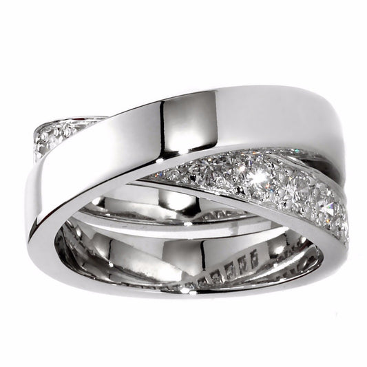 Carthttier Nouvelle Vague Diamond Ring Sz 51