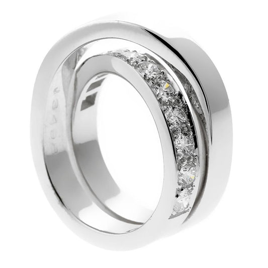 Carthttier Nouvelle Vague Diamond White Gold Crossover Ring