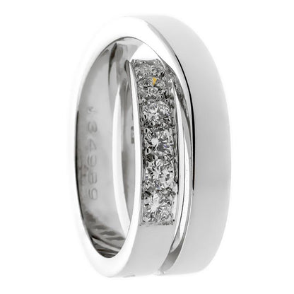 Carthttier Nouvelle Vague Diamond White Gold Crossover Ring