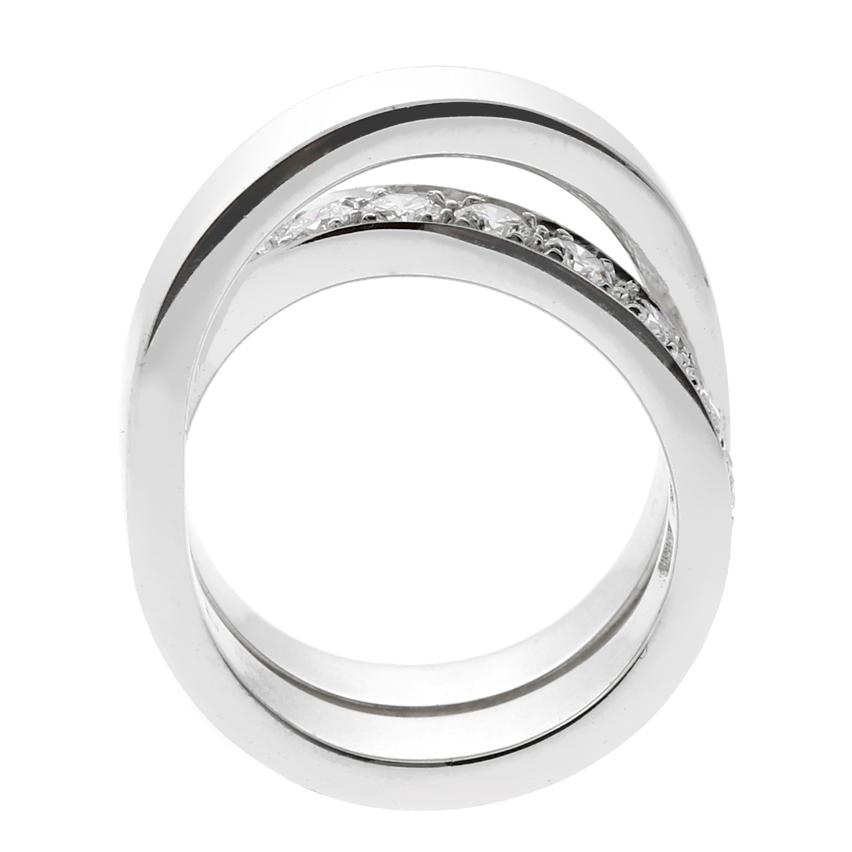 Carthttier Nouvelle Vague Diamond White Gold Crossover Ring