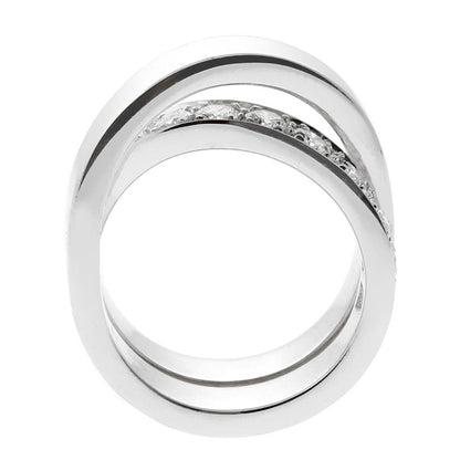 Carthttier Nouvelle Vague Diamond White Gold Crossover Ring