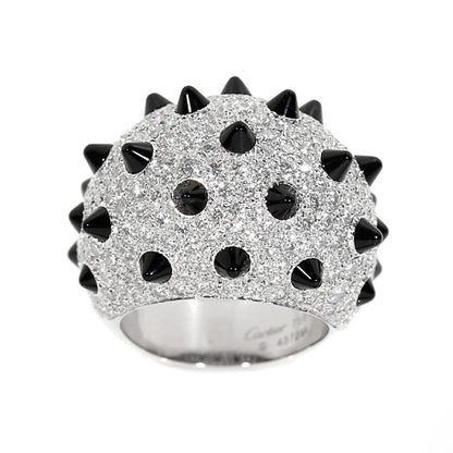 Carthttier Onyx Diamond Panthere White Gold Ring