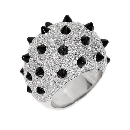 Carthttier Onyx Diamond Panthere White Gold Ring