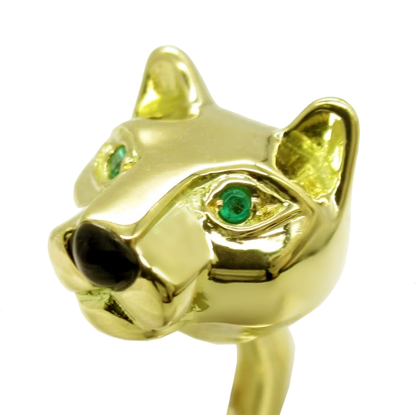 Carthttier Panthere Bamboo Vintage Yellow Gold Cufflinks