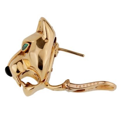 Carthttier Panthere Day Night 18k Gold Drop Earrings