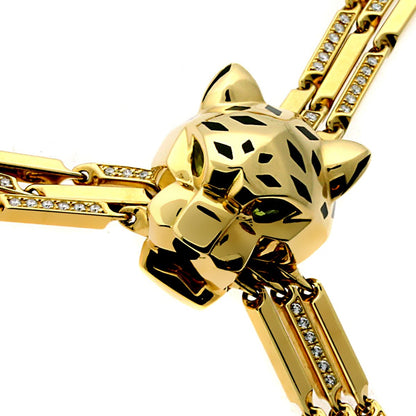 Carthttier Panthere Diamond Gold Necklace
