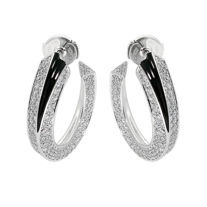 Carthttier Panthere Diamond Onyx Earrings