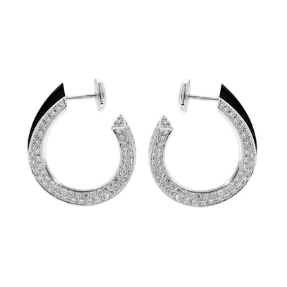 Carthttier Panthere Diamond Onyx Earrings