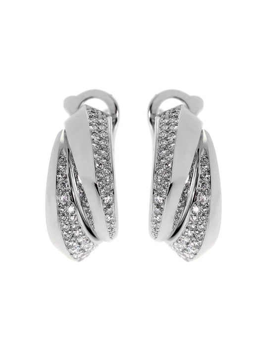 Carthttier Panthere Diamond White Gold Earrings
