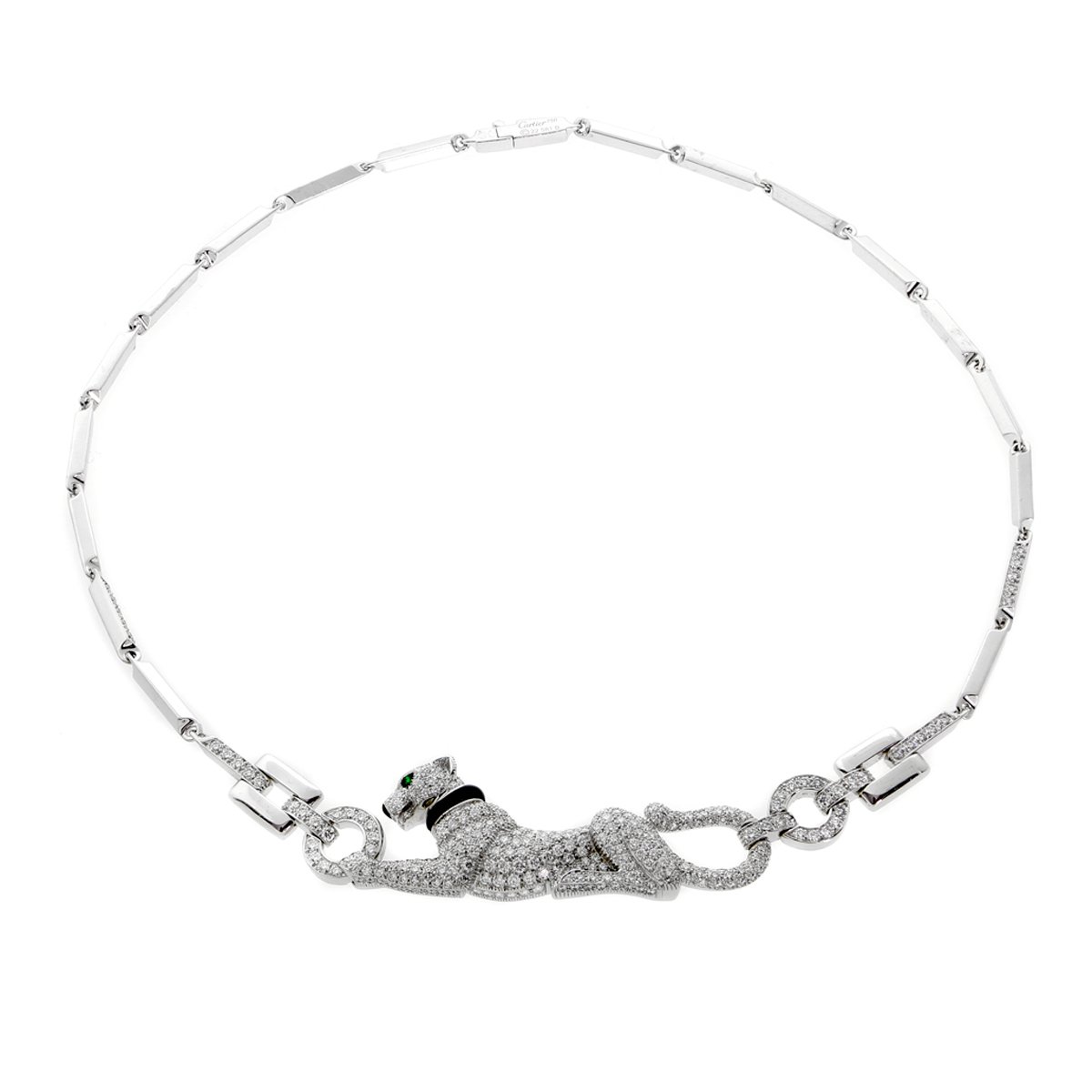 Carthttier Panthere Diamond White Gold Necklace