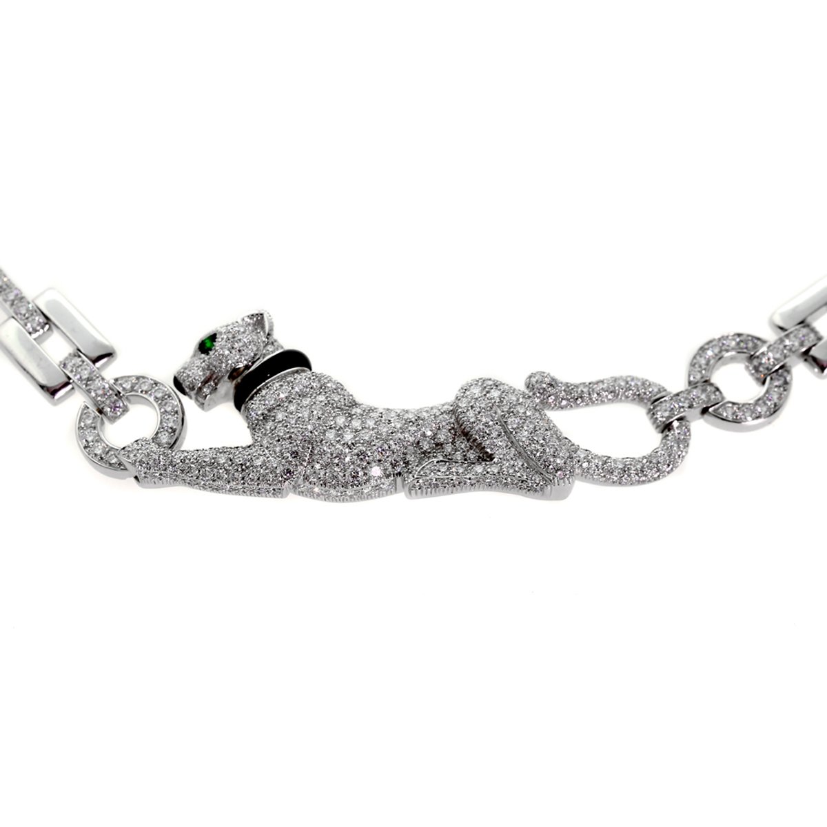 Carthttier Panthere Diamond White Gold Necklace
