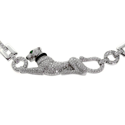 Carthttier Panthere Diamond White Gold Necklace