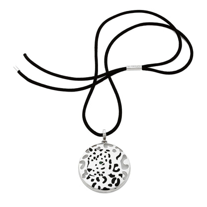 Carthttier Panthere Openwork 18k White Gold Pendant Necklace