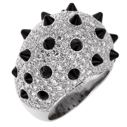 Carthttier Panthere de Carthttier Spike Diamond Onyx White Gold Ring