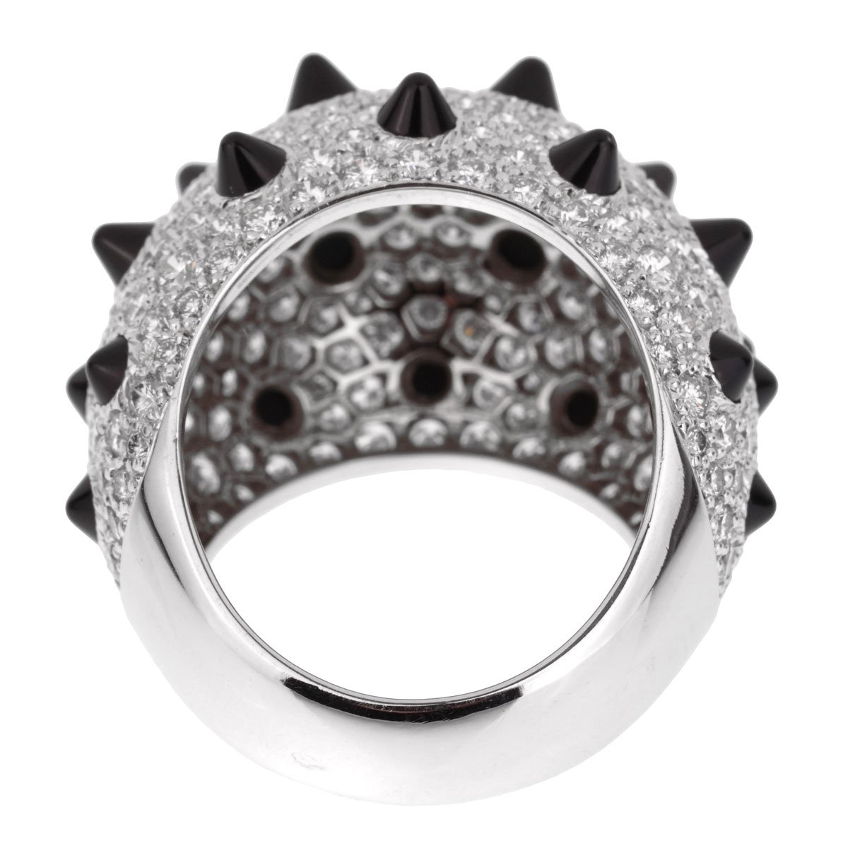 Carthttier Panthere de Carthttier Spike Diamond Onyx White Gold Ring