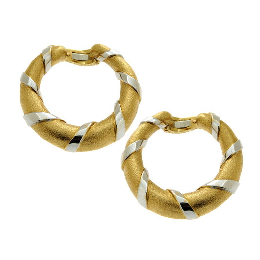 Carthttier Paris 18k Yellow & Yellow Gold Hoop Earrings