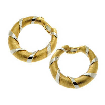 Carthttier Paris 18k Yellow & Yellow Gold Hoop Earrings