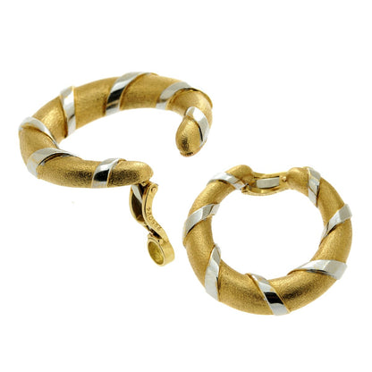 Carthttier Paris 18k Yellow & Yellow Gold Hoop Earrings