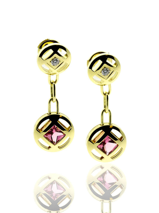 Carthttier Pasha Diamond Earrings in 18k Yellow Gold