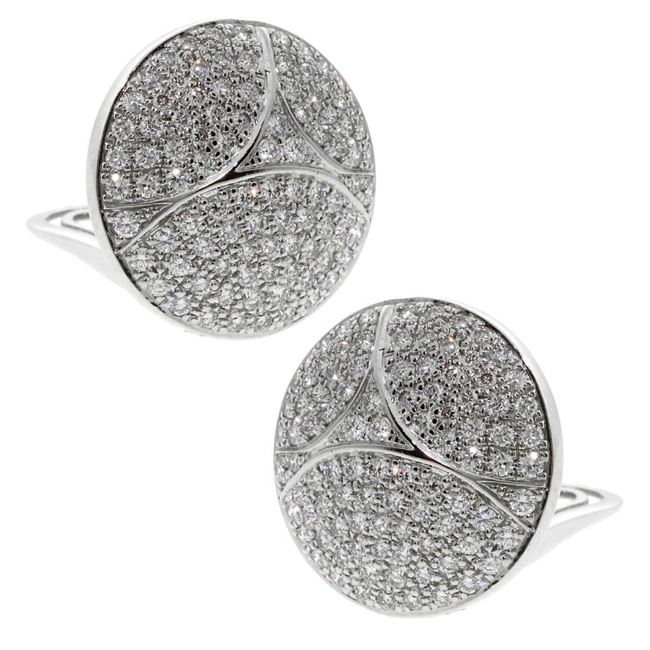 Carthttier Pave Diamond White Gold Earrings