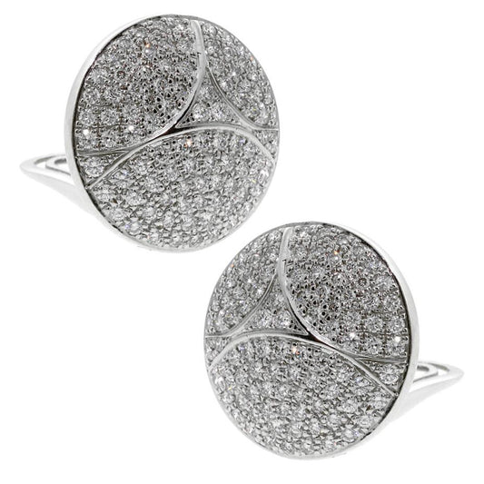 Carthttier Pave Diamond White Gold Earrings