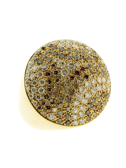 Carthttier Pave Fancy Diamond Gold Ring