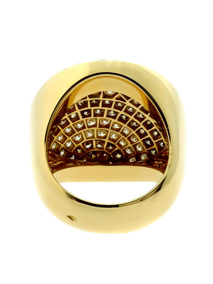Carthttier Pave Fancy Diamond Gold Ring