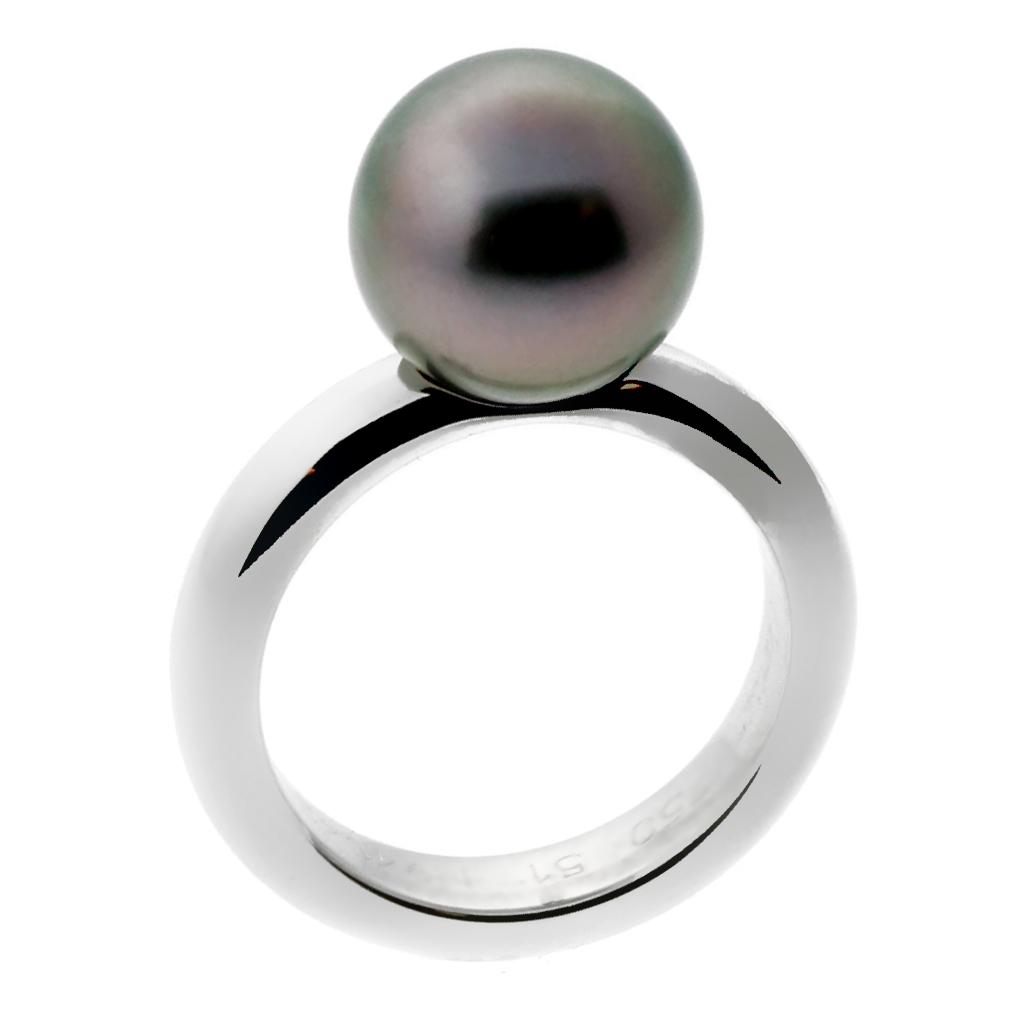 Carthttier Pearl White Gold Ring Size 5 1/2