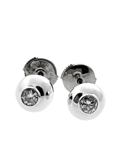 Carthttier Perles de Diamants Diamond Stud Earrings in White Gold