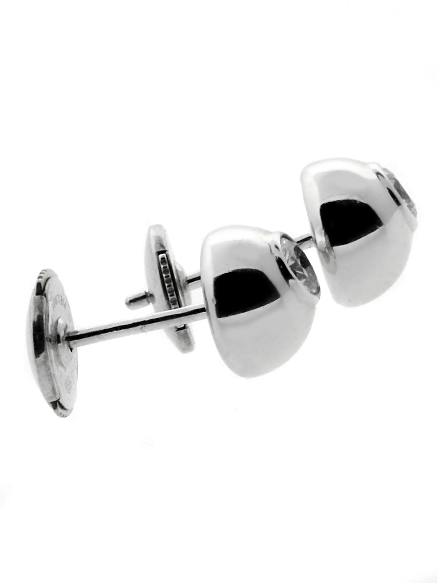 Carthttier Perles de Diamants Diamond Stud Earrings in White Gold