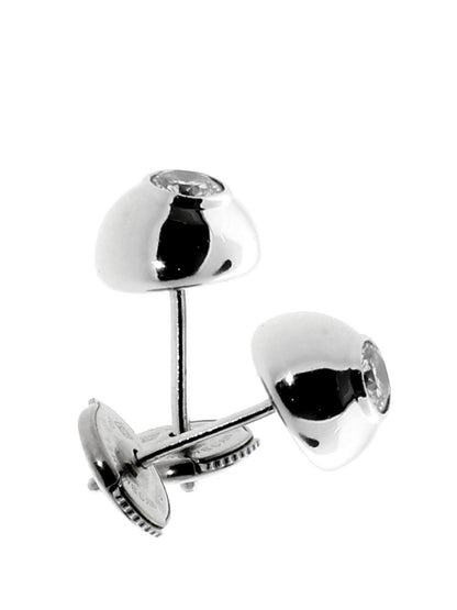 Carthttier Perles de Diamants Diamond Stud Earrings in White Gold