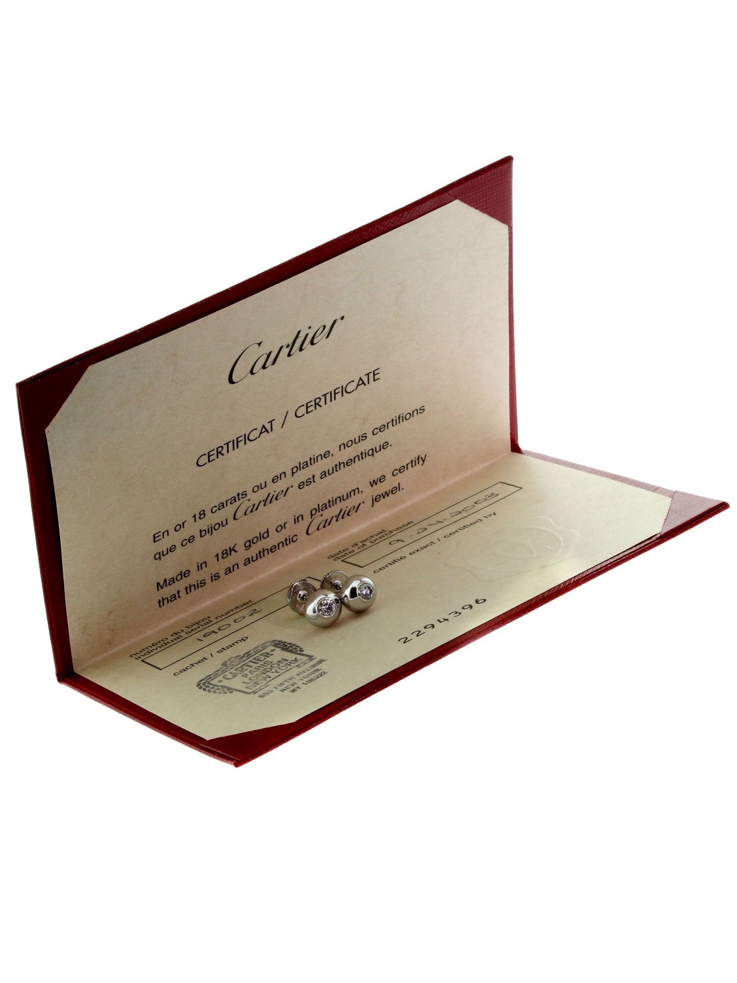 Carthttier Perles de Diamants Diamond Stud Earrings in White Gold