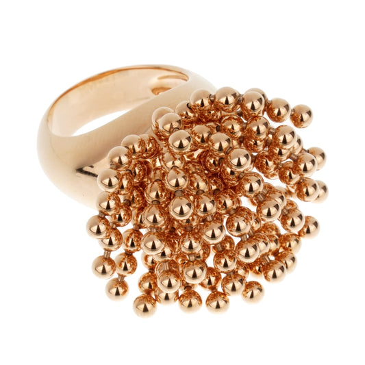 Carthttier Perruque Wig 18k Rose Gold Cocktail Ring Sz 7 1/2