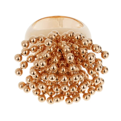 Carthttier Perruque Wig 18k Rose Gold Cocktail Ring Sz 7 1/2