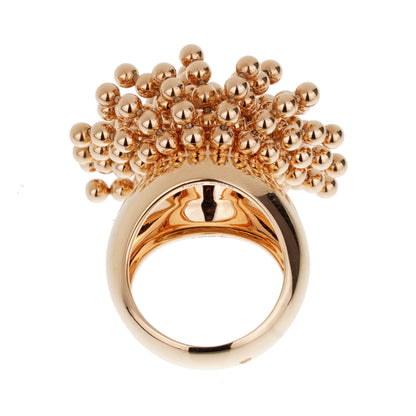 Carthttier Perruque Wig 18k Rose Gold Cocktail Ring Sz 7 1/2