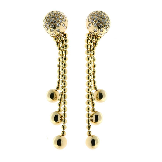 Carthttier Pluie de Diamants Diamond Gold Earrings