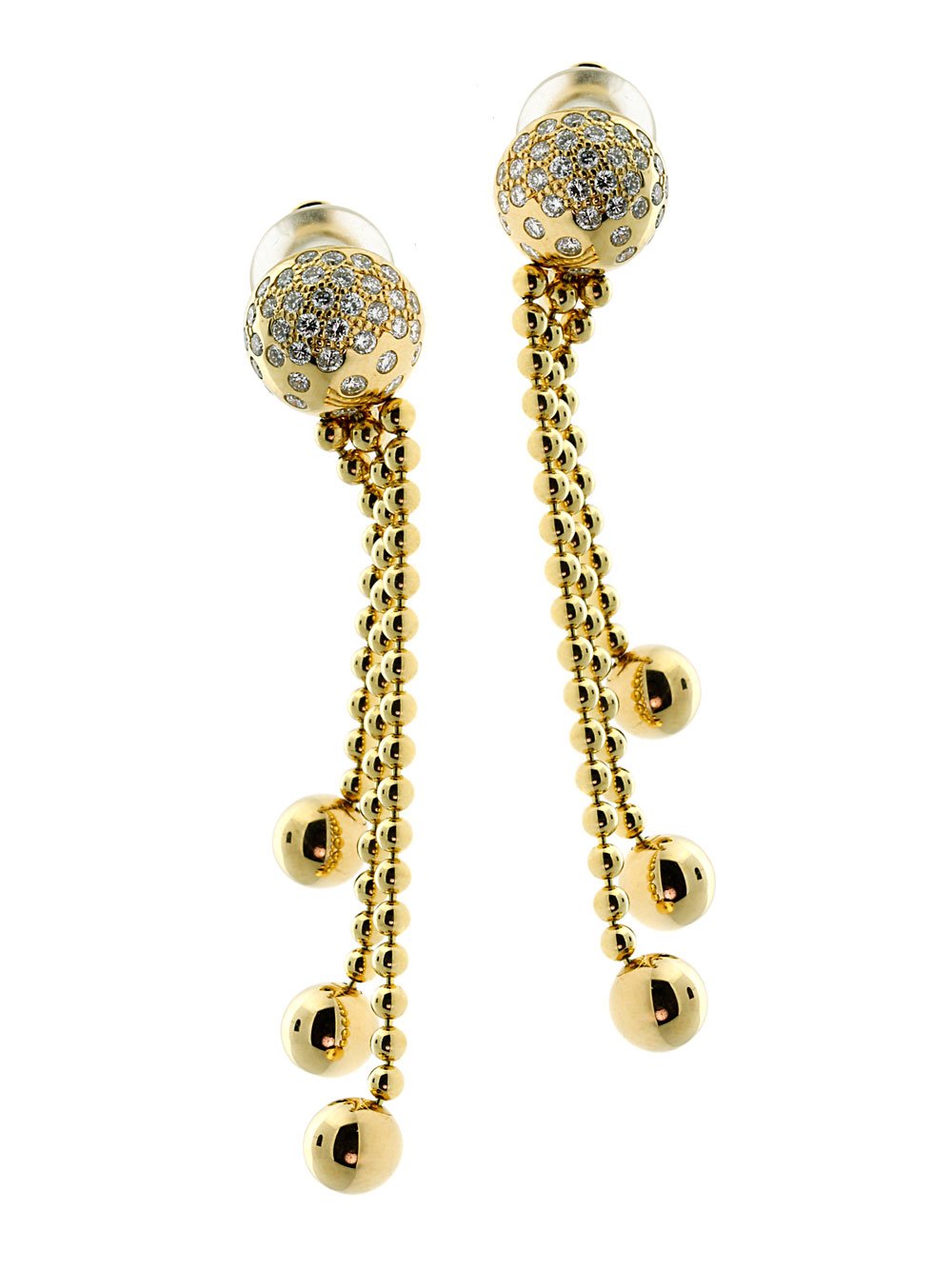 Carthttier Pluie de Diamants Earrings in 18k Yellow Gold