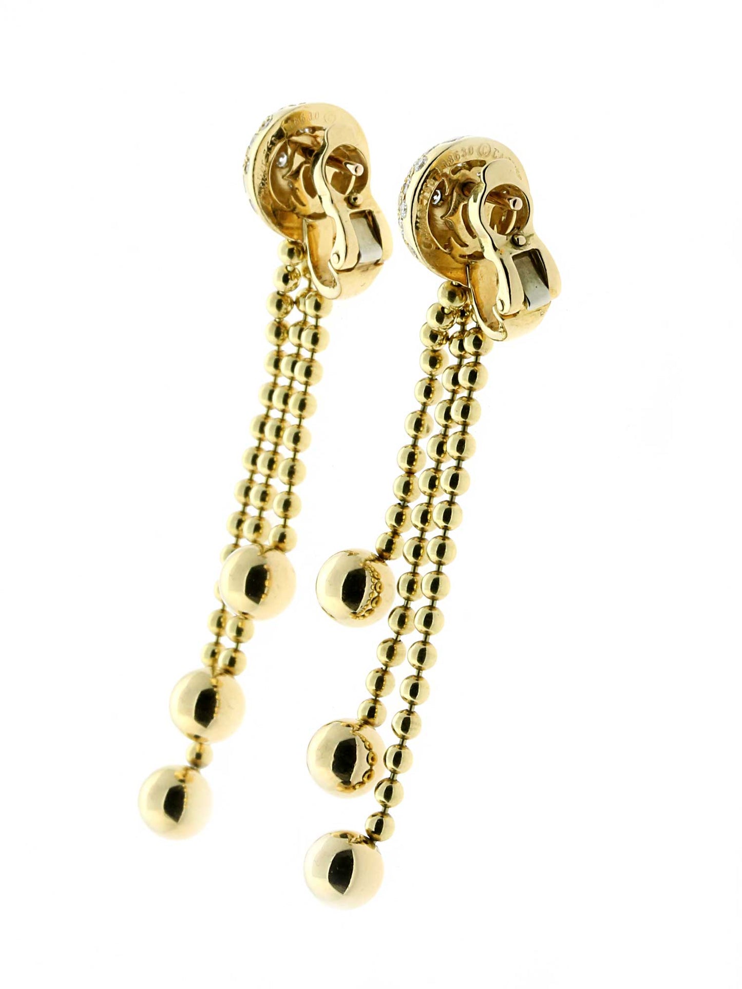 Carthttier Pluie de Diamants Earrings in Yellow Gold