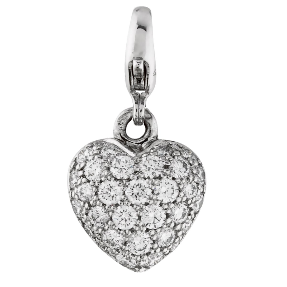 Carthttier Puffed Diamond Heart Charm