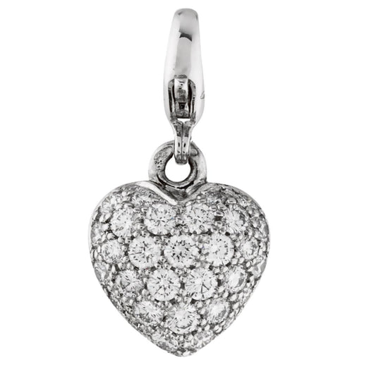 Carthttier Puffed Diamond Heart Charm