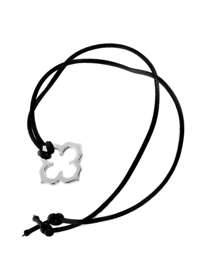 Carthttier Quatrefoil White Gold Necklace